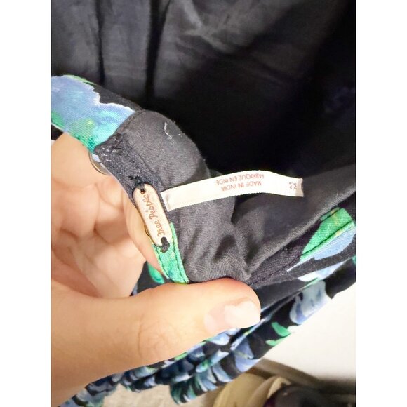 Free People Womens Finer Things Printed Midi Dress Strappy Back Floral Medium - Picture 5 of 9